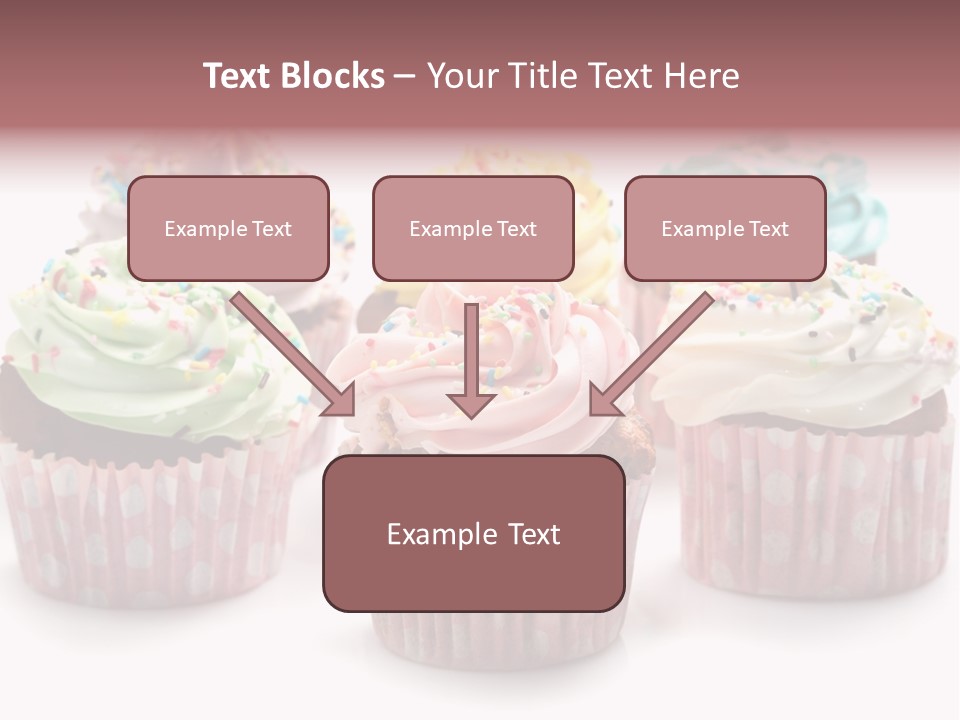 Cupcake Food Red PowerPoint Template