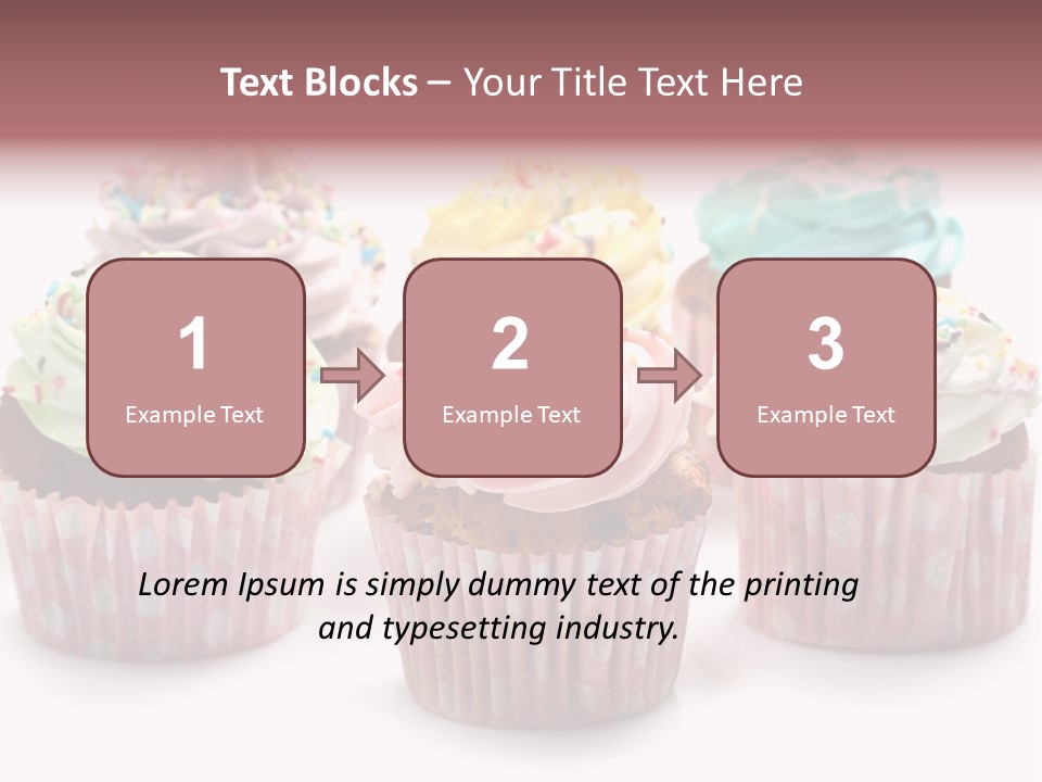 Cupcake Food Red PowerPoint Template