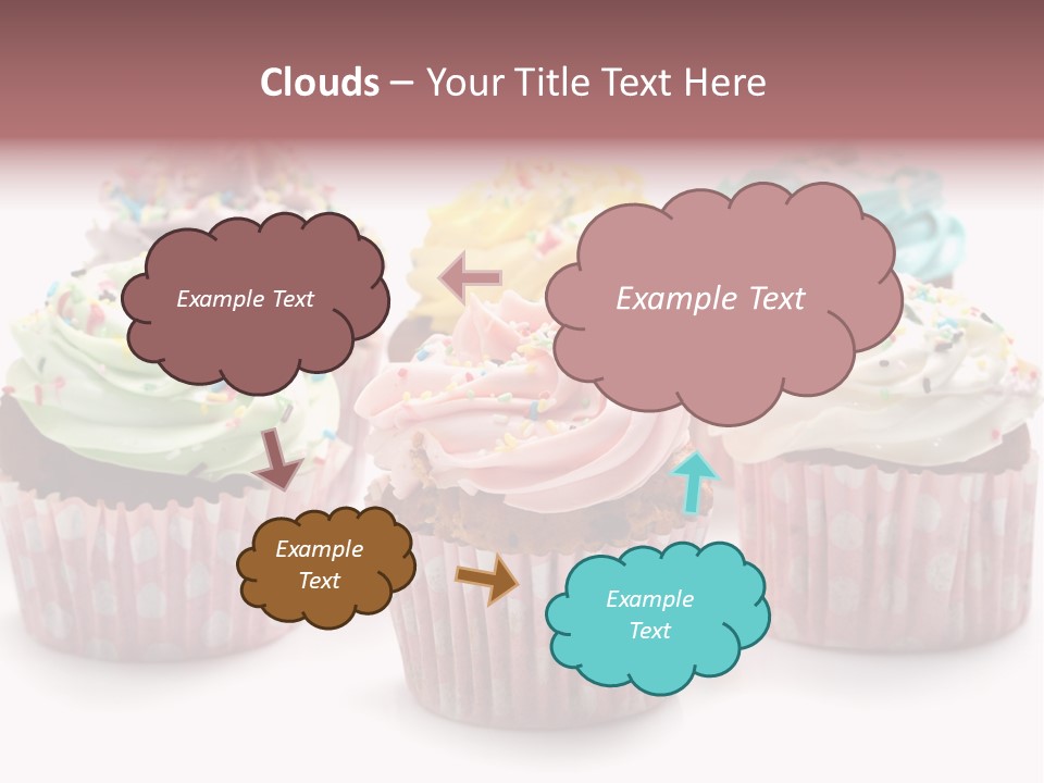 Cupcake Food Red PowerPoint Template