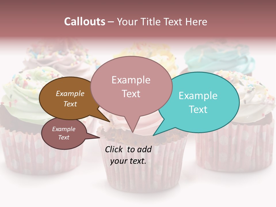 Cupcake Food Red PowerPoint Template