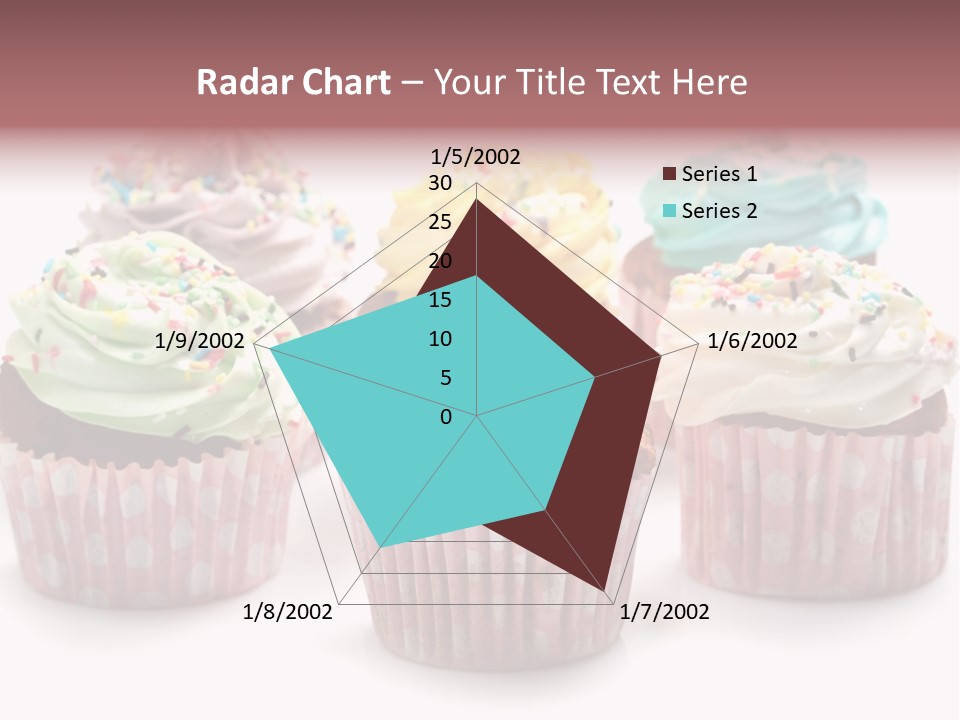 Cupcake Food Red PowerPoint Template