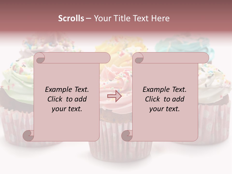 Cupcake Food Red PowerPoint Template