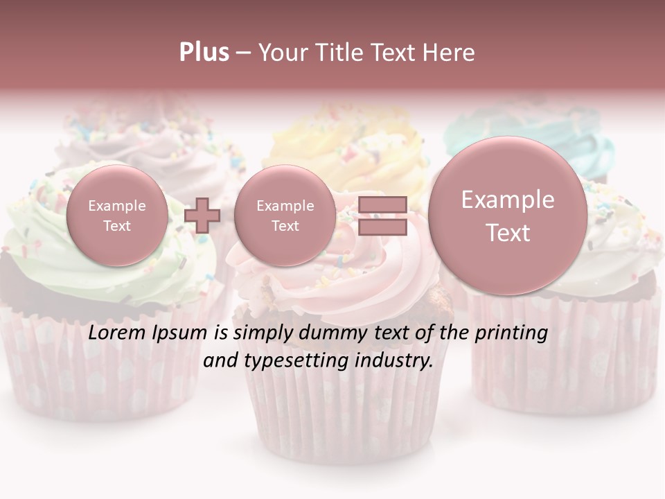 Cupcake Food Red PowerPoint Template