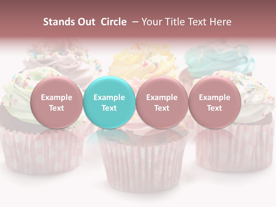 Cupcake Food Red PowerPoint Template