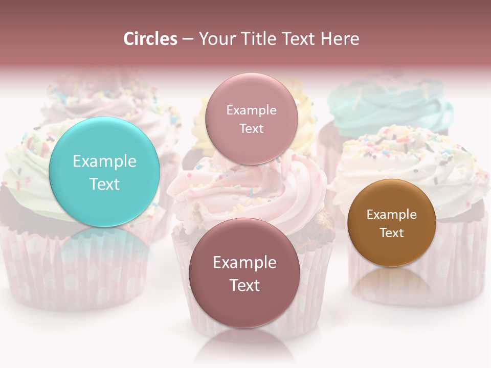 Cupcake Food Red PowerPoint Template