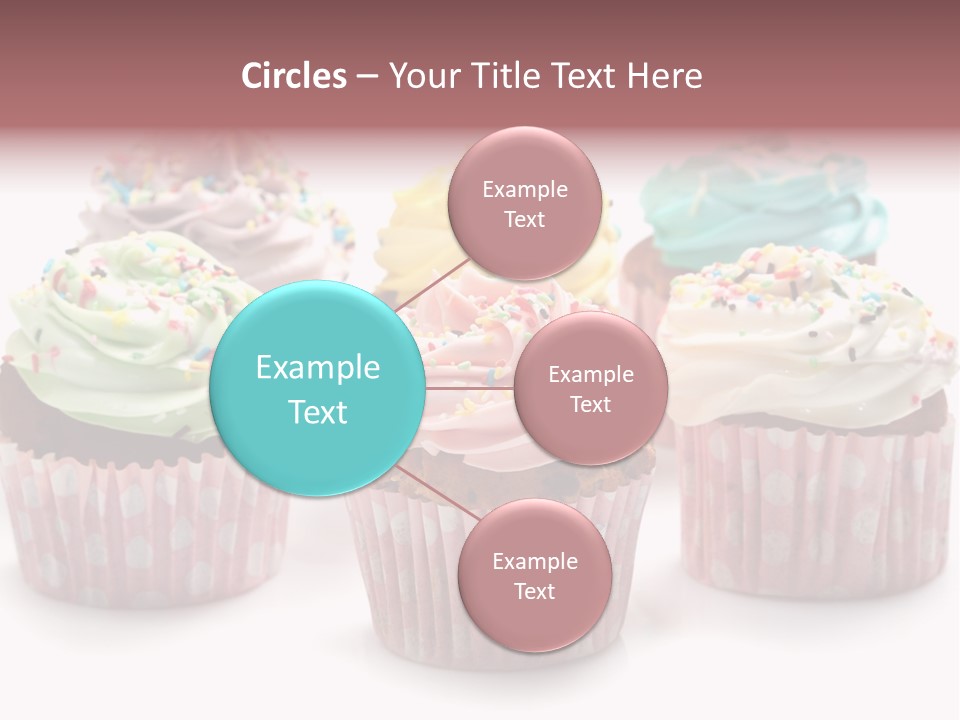 Cupcake Food Red PowerPoint Template