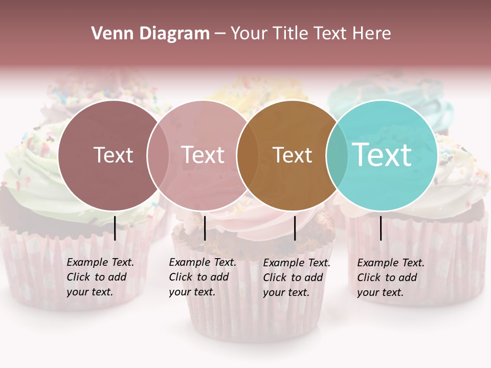 Cupcake Food Red PowerPoint Template