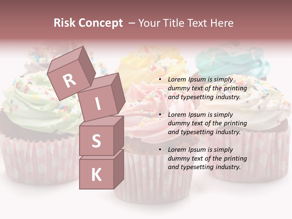 Cupcake Food Red PowerPoint Template