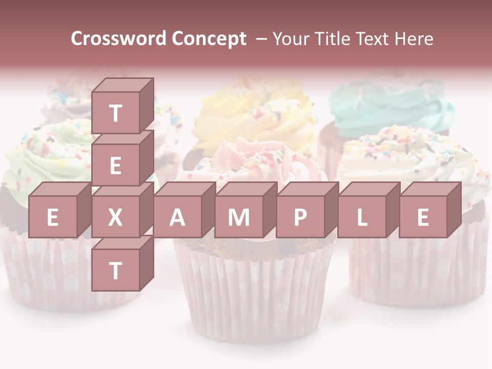 Cupcake Food Red PowerPoint Template
