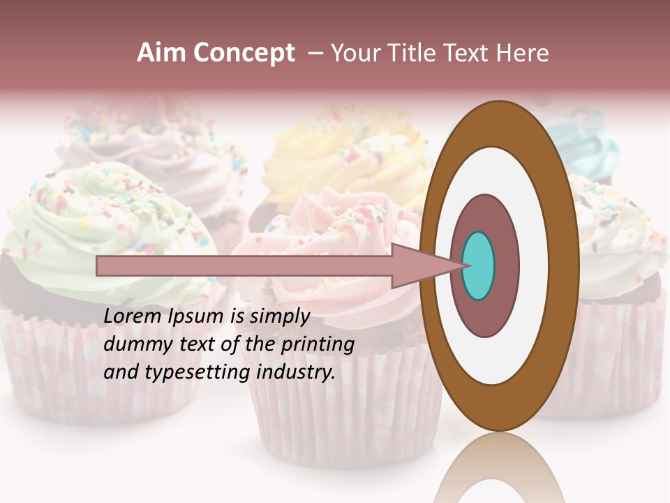 Cupcake Food Red PowerPoint Template