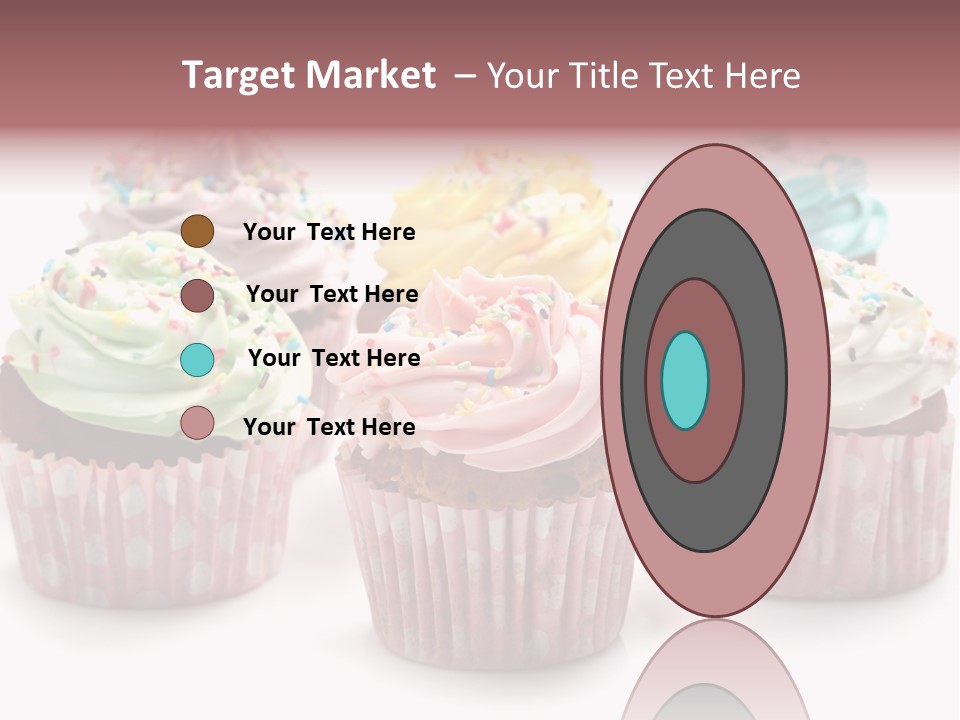 Cupcake Food Red PowerPoint Template