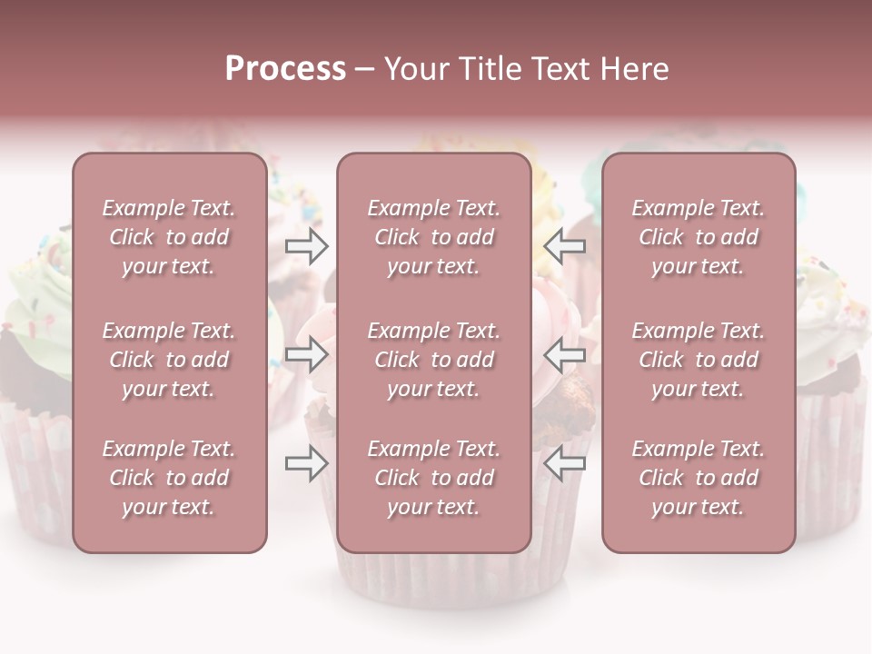 Cupcake Food Red PowerPoint Template
