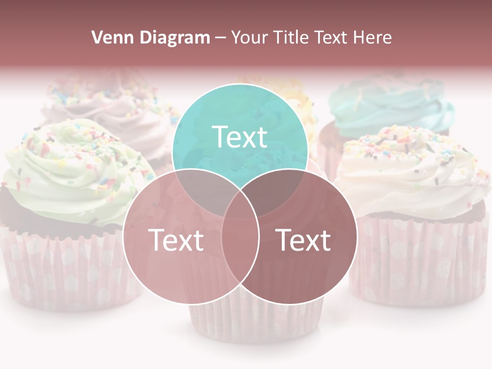 Cupcake Food Red PowerPoint Template