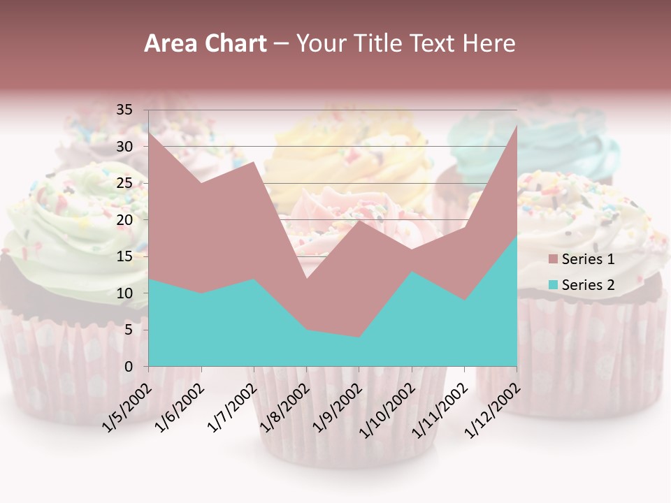 Cupcake Food Red PowerPoint Template