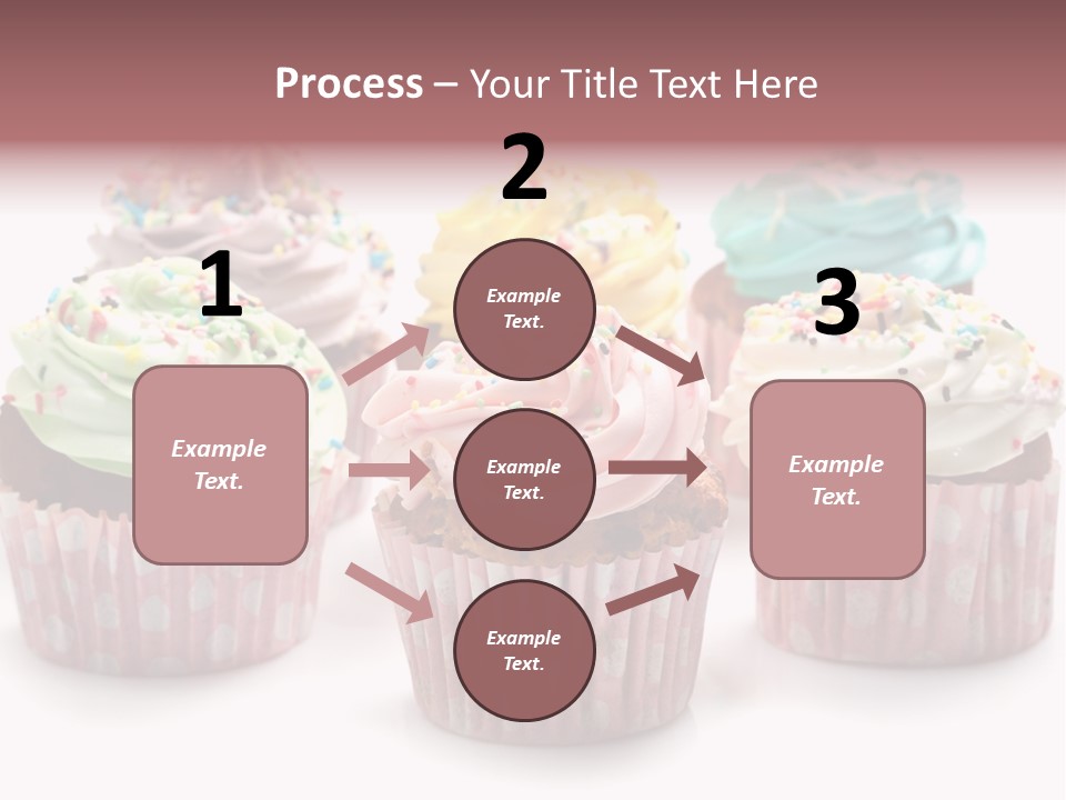 Cupcake Food Red PowerPoint Template