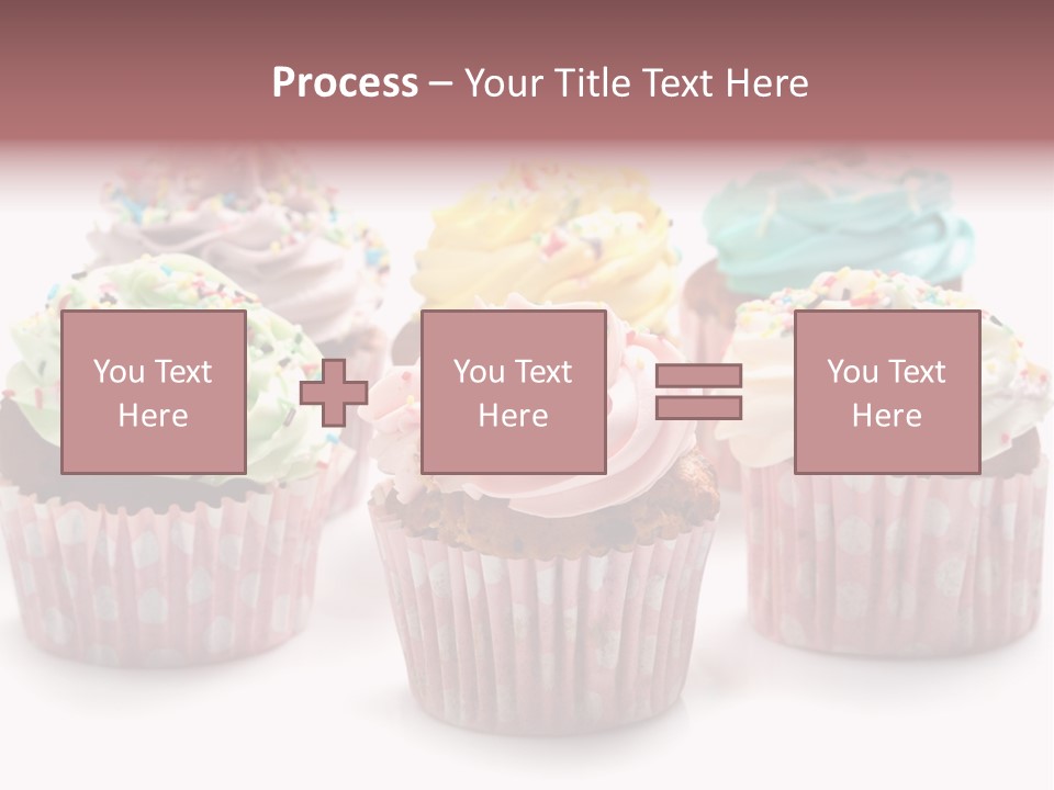 Cupcake Food Red PowerPoint Template
