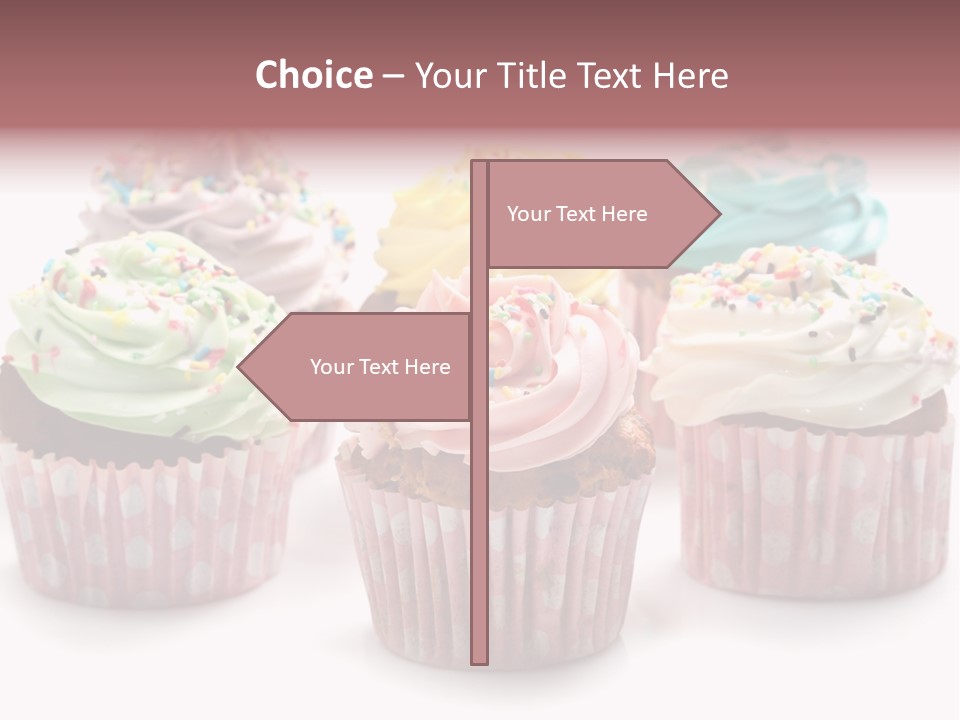 Cupcake Food Red PowerPoint Template