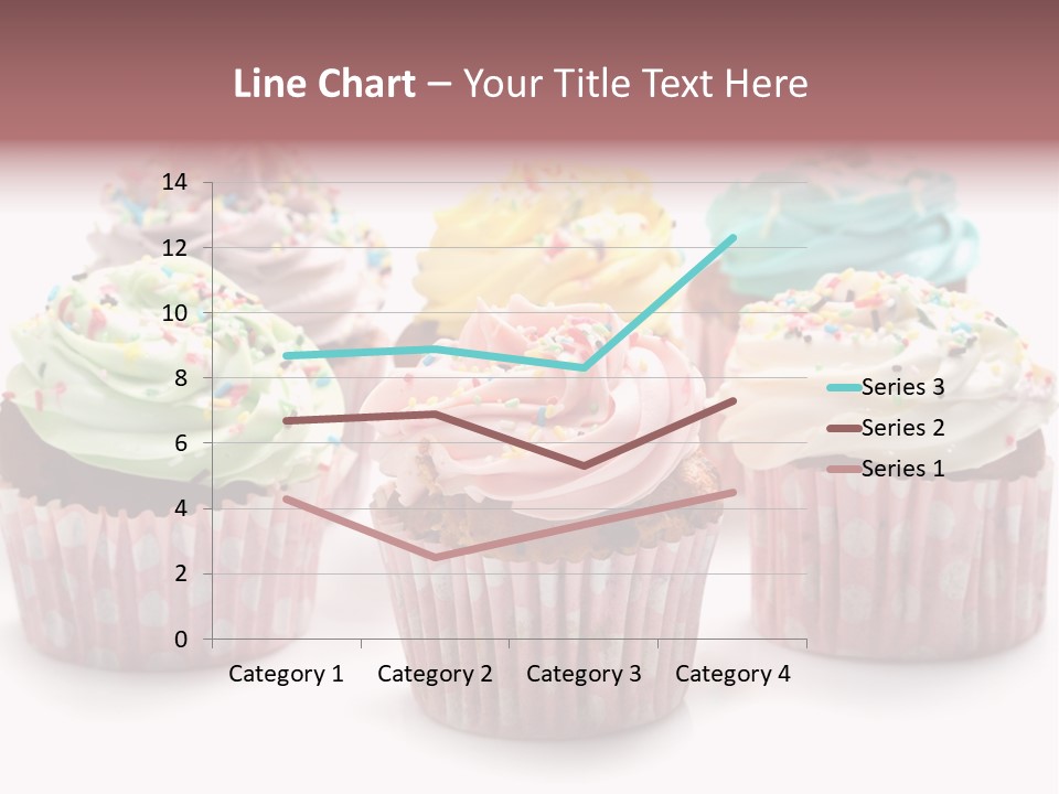 Cupcake Food Red PowerPoint Template