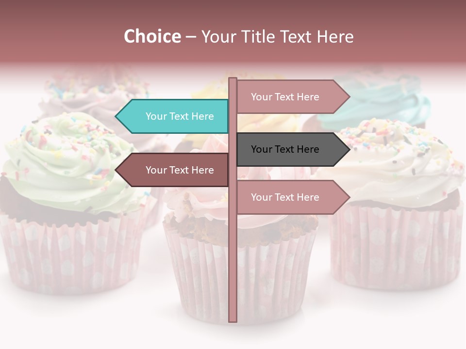 Cupcake Food Red PowerPoint Template