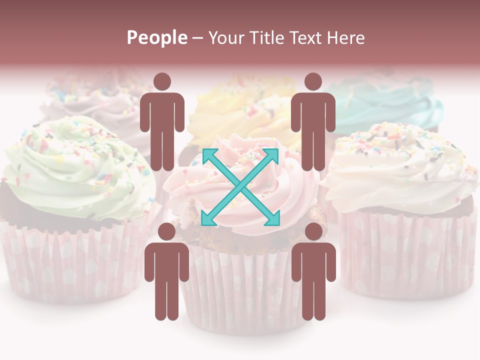 Cupcake Food Red PowerPoint Template
