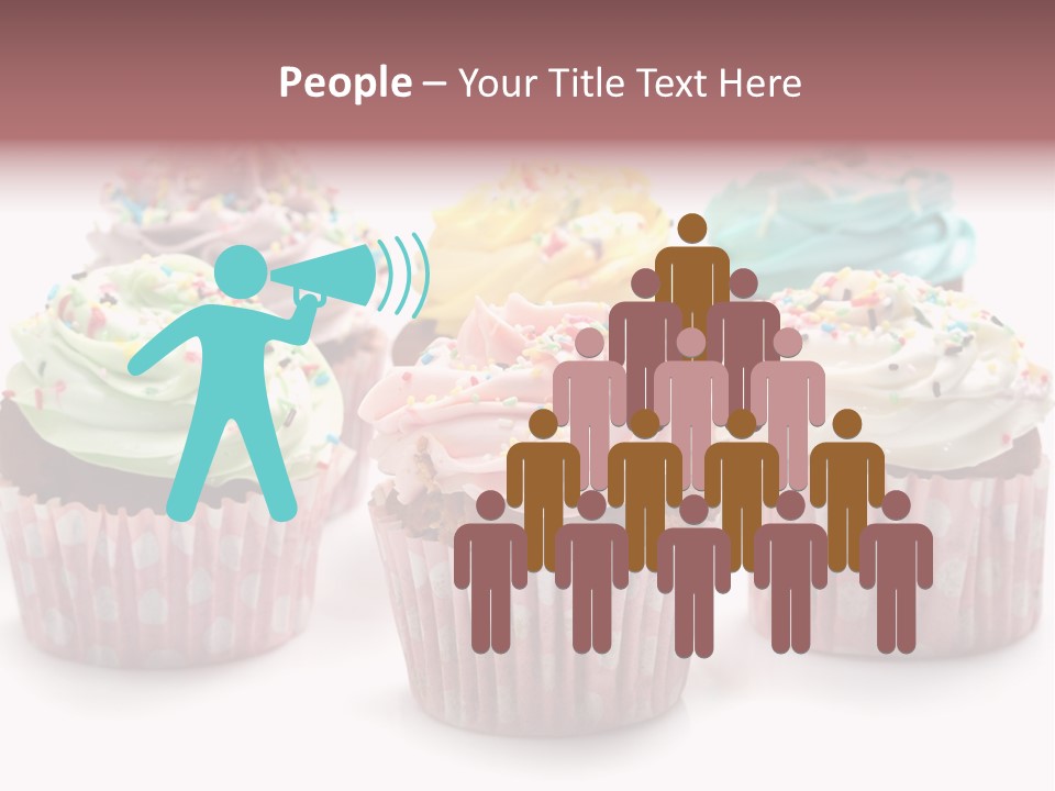 Cupcake Food Red PowerPoint Template