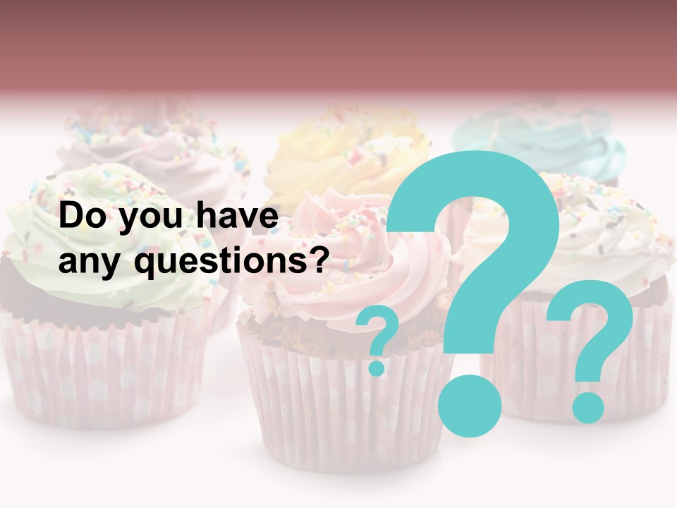 Cupcake Food Red PowerPoint Template