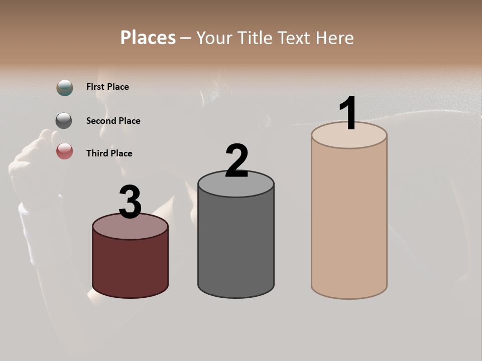 Caucasian Marathon Woman PowerPoint Template