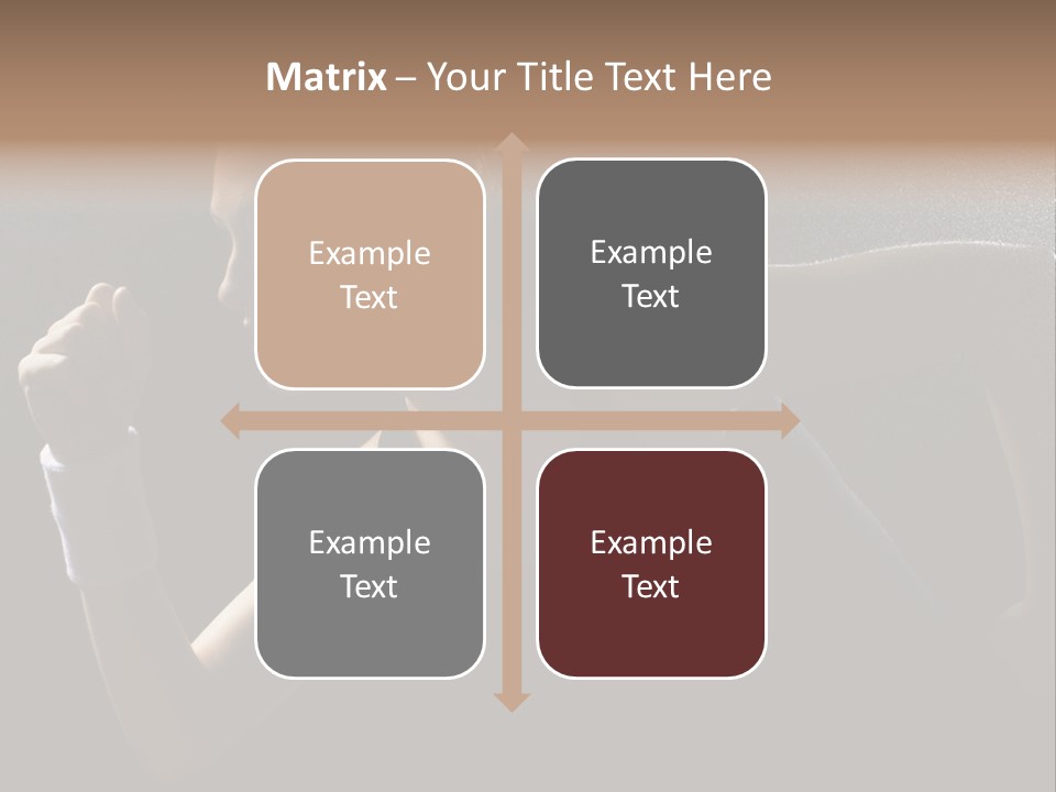 Caucasian Marathon Woman PowerPoint Template