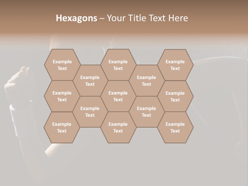 Caucasian Marathon Woman PowerPoint Template