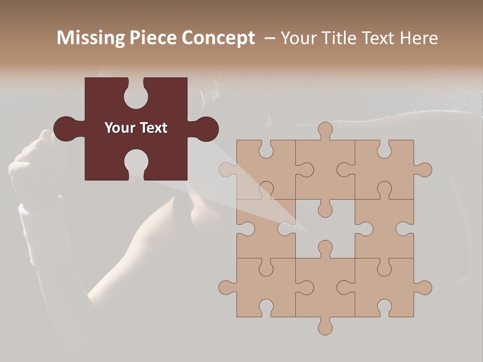 Caucasian Marathon Woman PowerPoint Template