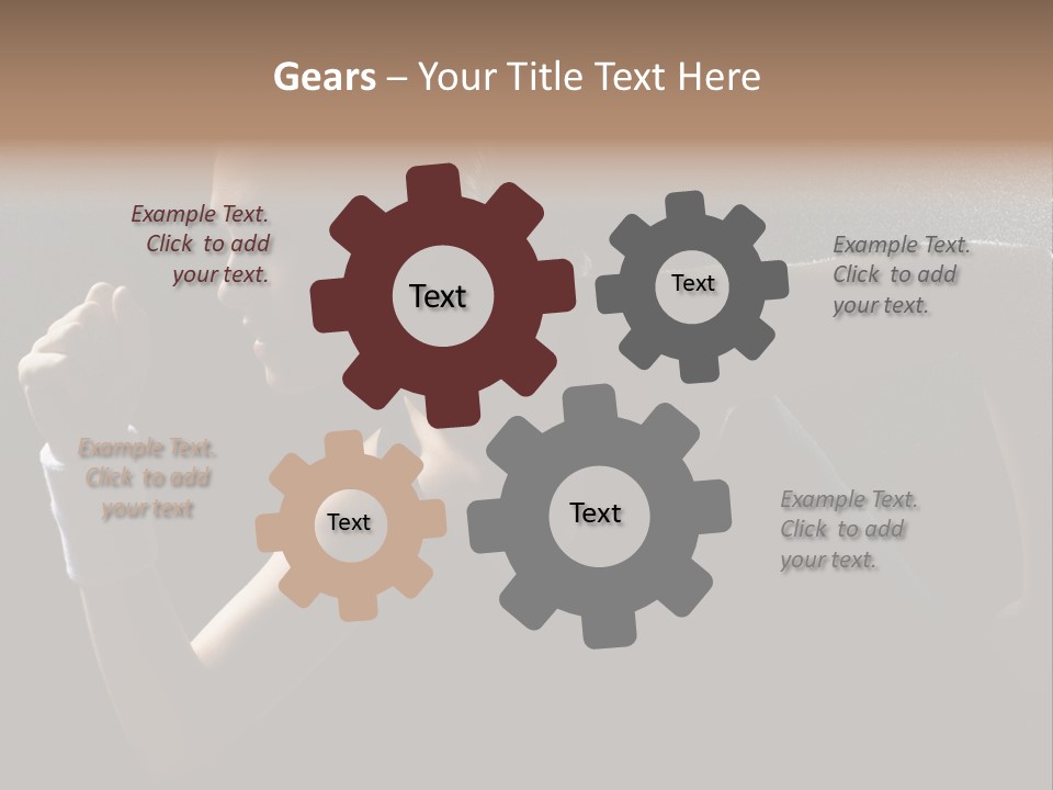 Caucasian Marathon Woman PowerPoint Template