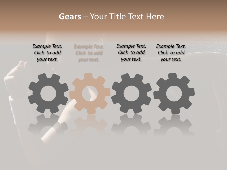 Caucasian Marathon Woman PowerPoint Template