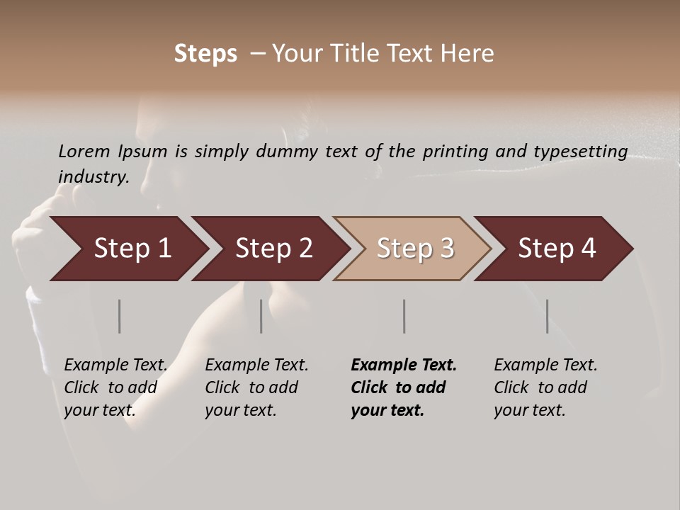 Caucasian Marathon Woman PowerPoint Template