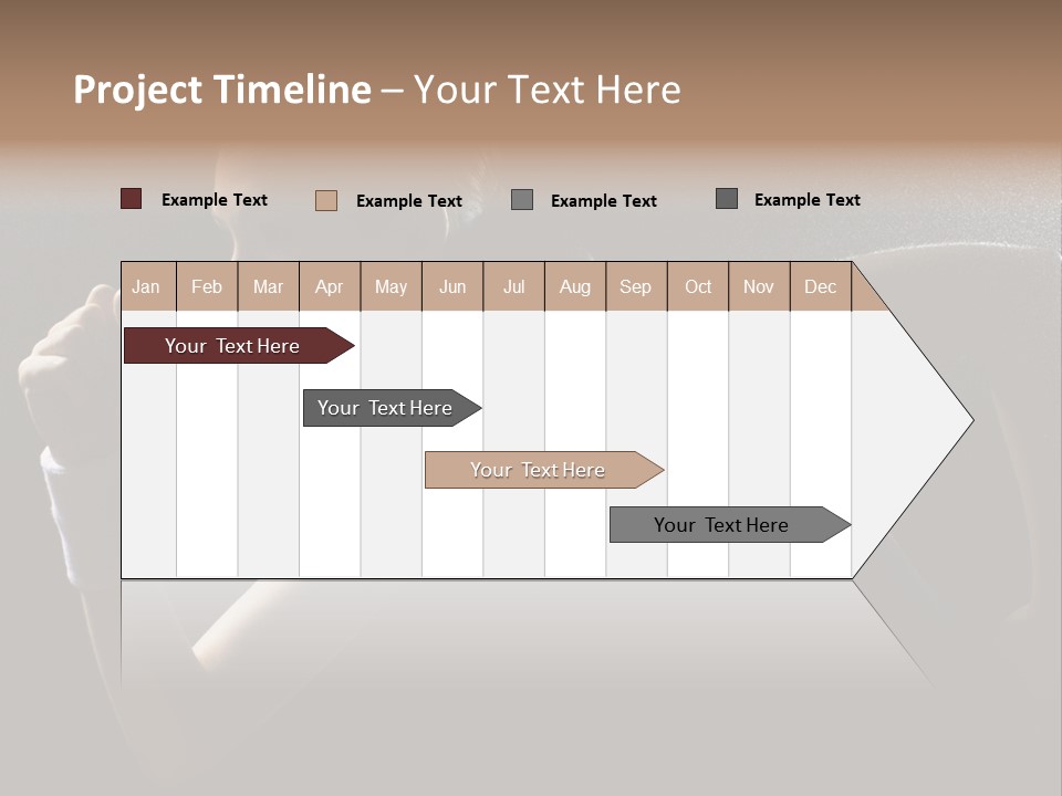Caucasian Marathon Woman PowerPoint Template
