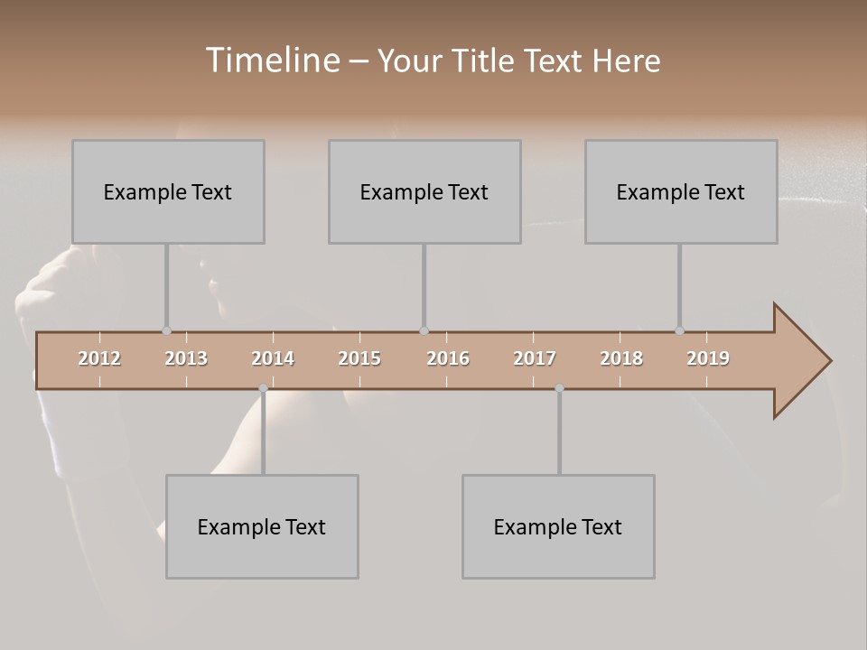 Caucasian Marathon Woman PowerPoint Template