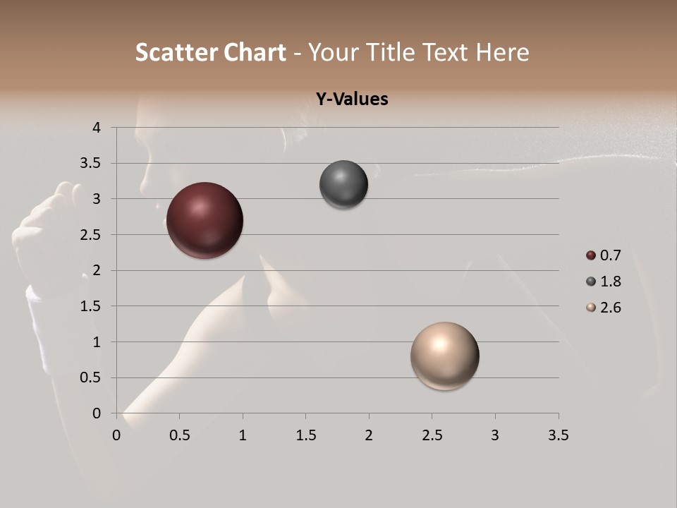 Caucasian Marathon Woman PowerPoint Template