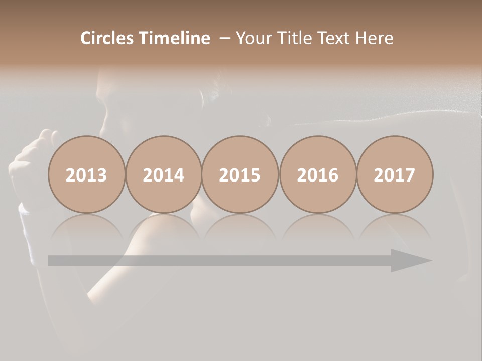 Caucasian Marathon Woman PowerPoint Template