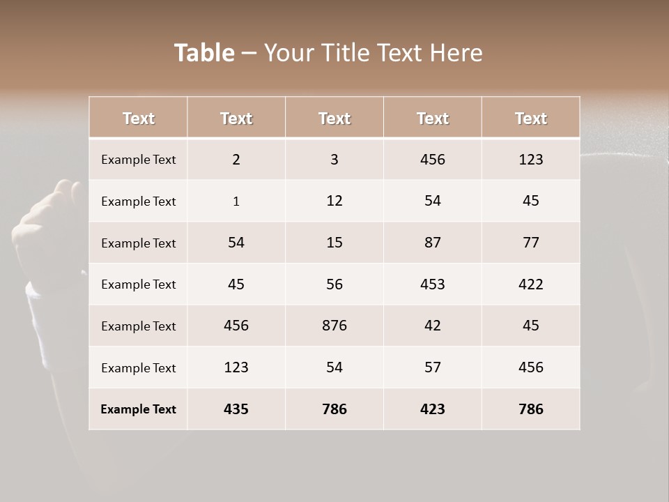 Caucasian Marathon Woman PowerPoint Template