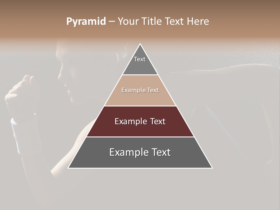 Caucasian Marathon Woman PowerPoint Template