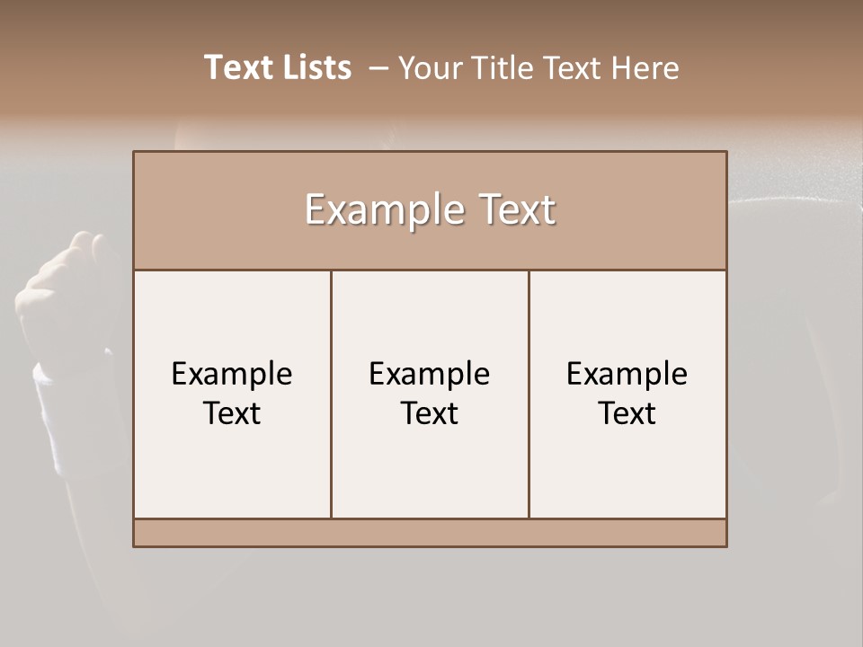 Caucasian Marathon Woman PowerPoint Template