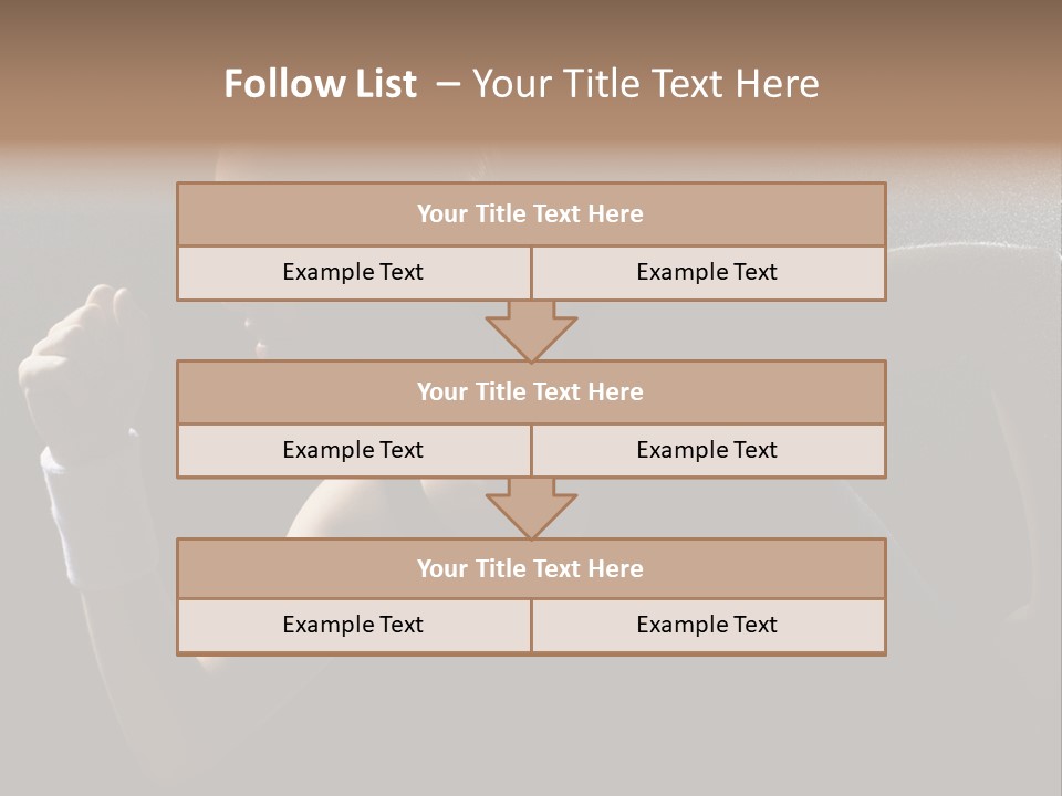 Caucasian Marathon Woman PowerPoint Template