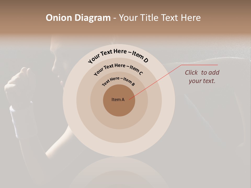 Caucasian Marathon Woman PowerPoint Template