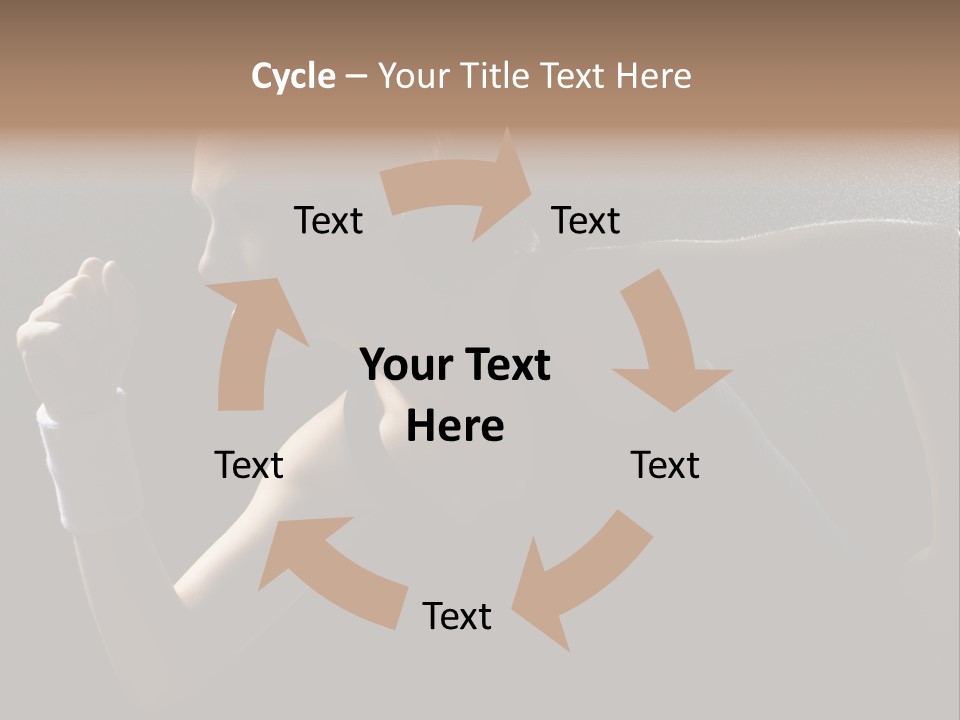 Caucasian Marathon Woman PowerPoint Template