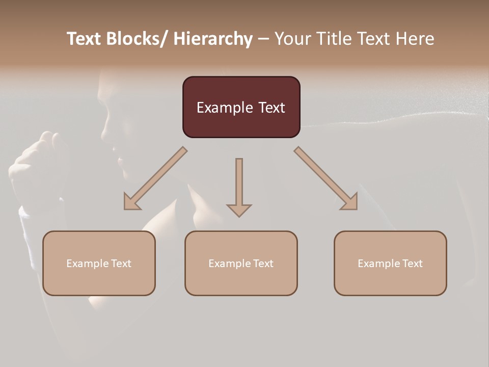 Caucasian Marathon Woman PowerPoint Template