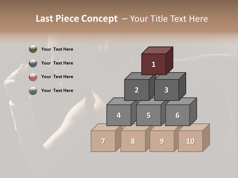 Caucasian Marathon Woman PowerPoint Template