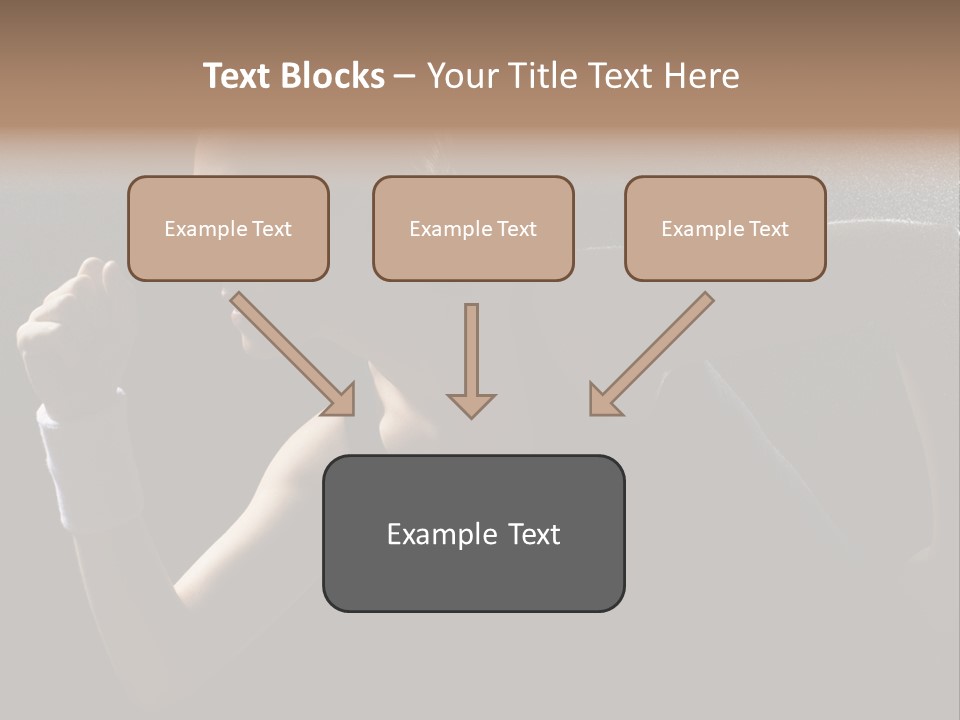 Caucasian Marathon Woman PowerPoint Template