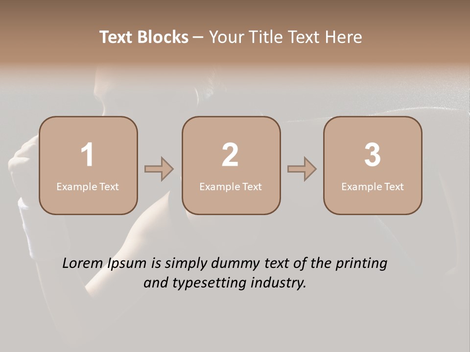 Caucasian Marathon Woman PowerPoint Template