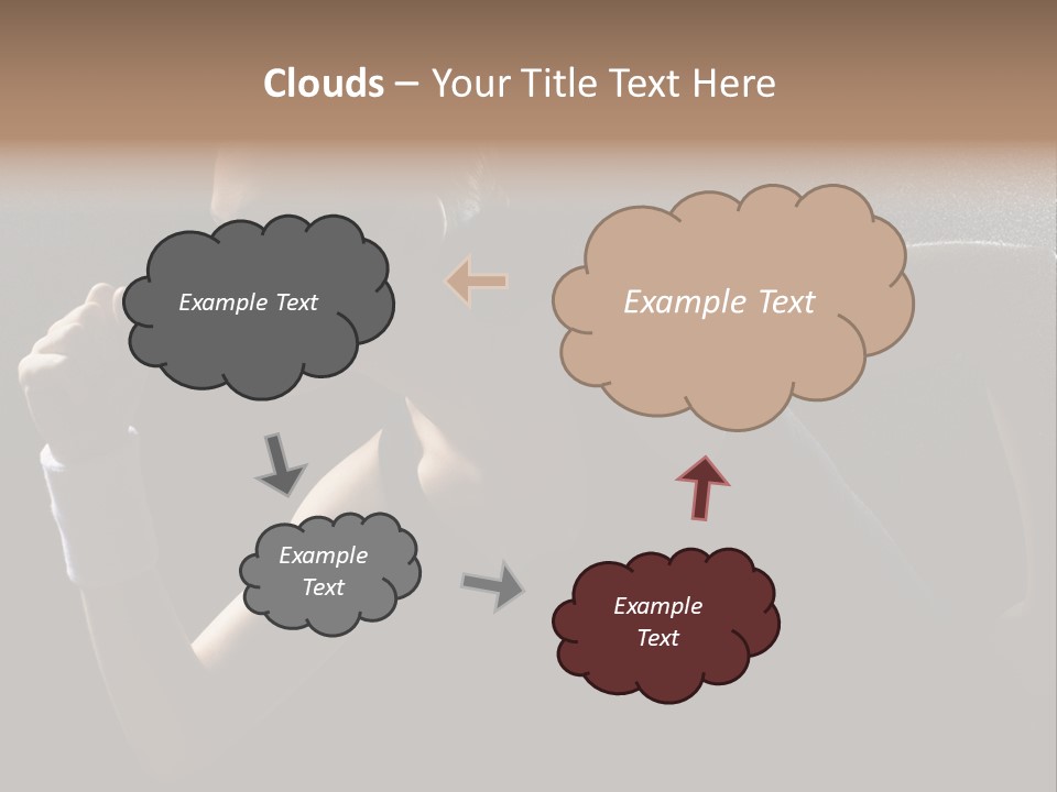 Caucasian Marathon Woman PowerPoint Template