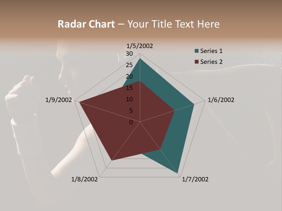 Caucasian Marathon Woman PowerPoint Template