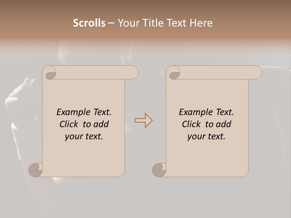 Caucasian Marathon Woman PowerPoint Template